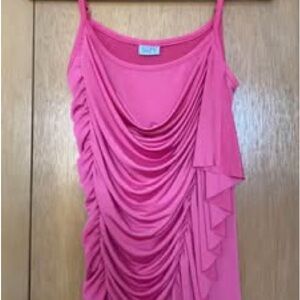 Elegant Pink Draped Women's Top
